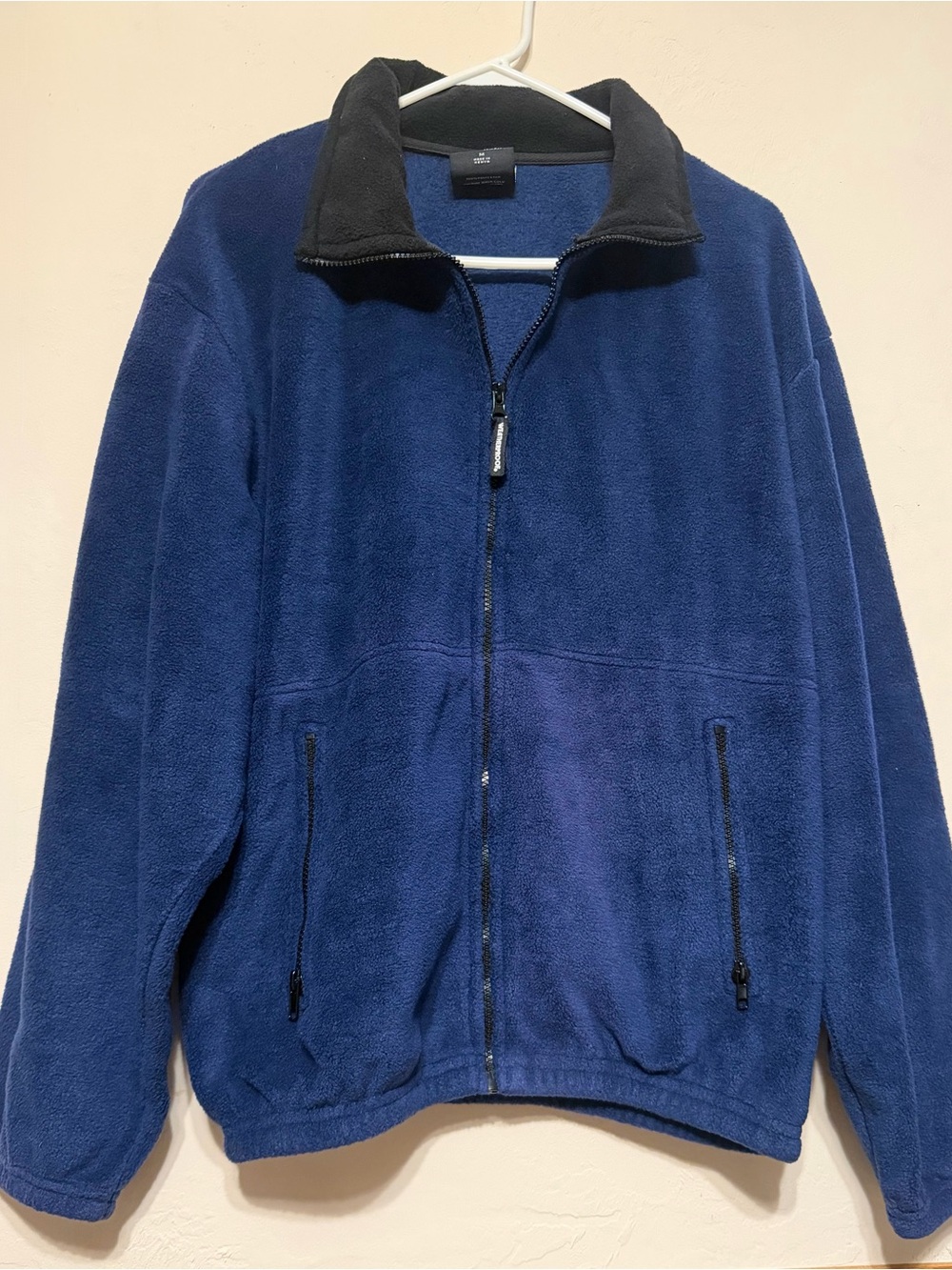 Men's Blue Full-Zip Fleece Jacket - Classic Comfort